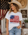 250 Years of Freedom Patriotic Floral Western T-Shirt