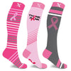 24-PAIRS BREAST CANCER AWARENESS SOCKS WITH FREE DISPLAY