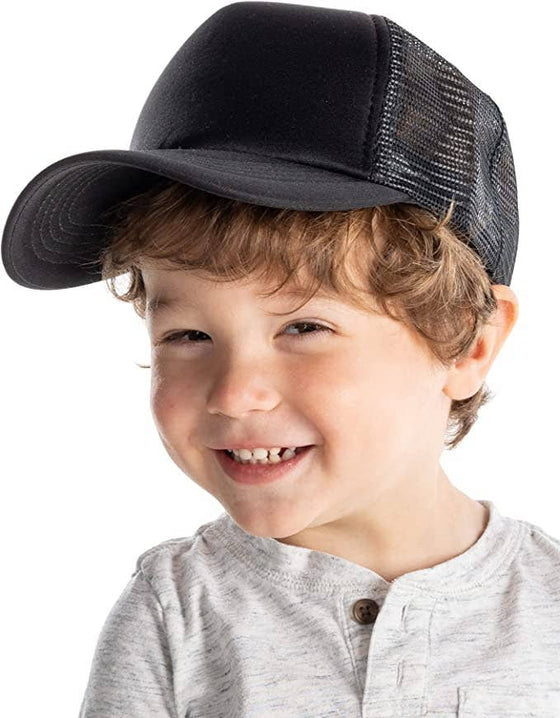 Kids Foam Trucker Hat - Black