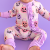 Emmy RUFFLE ZIP Bamboo Halloween Pumpkins Baby Outfit