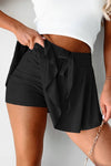 Drawstring Elastic Waistband Lined Tennis Skorts