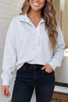 LAS Solid Snap Button Collar Sweatshirt (S-2XL)