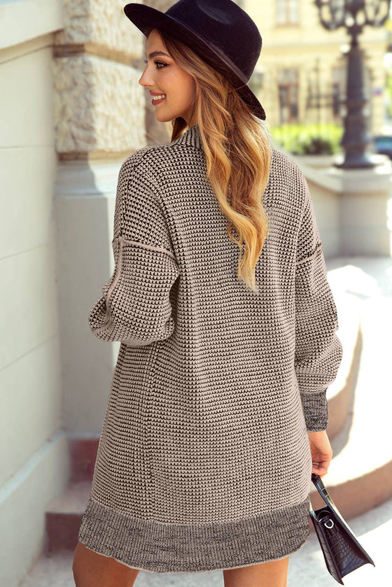 Plaid Knitted Long Open Front Cardigan - 8 Colors