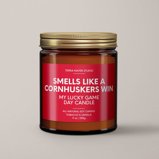 Smells Like A Cornhuskers Win | Nebraska Lucky Game Candle