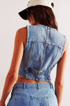 Button-Front V-Neck Vest