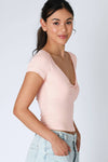 NS8386 - Double Twist Short Sleeve Top