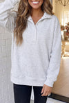 LAS Solid Snap Button Collar Sweatshirt (S-2XL)