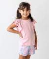 Girls Cotton Candy Plaid Ruffle Trim Woven Shorts