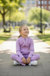 Lilac Girls stretchy active set.  (Fitted) GLP081905-SOL