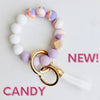 Bangle Keychain | Silicone Wristlet Key Ring | Bead Bracelet