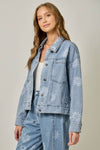 Floral Printed Denim Jacket