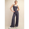 RECYCLED BUTTER WIDE LEG JUMPSUIT