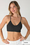NIKIBIKI Textured Lace Triangle Cut-Out Bralette