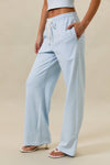 MID-RISE WIDE LEG SWEATPANTS