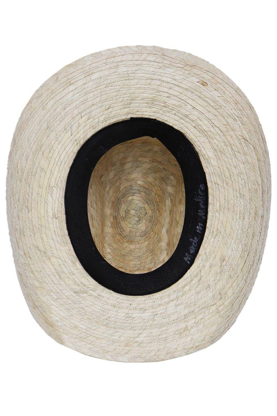 Kids Eyeleted Cutter Crown Palm Straw Cowboy Hat