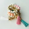 Bangle Keychain | Silicone Wristlet Key Ring | Bead Bracelet
