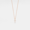 Tiny Small Gold Cross Charm Necklace in 925 Sterling Silver