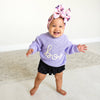 Boo Purple SWEATER Solid Knit Halloween Toddler Kids Top