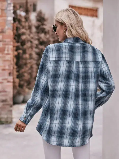 Casual Fashion Oversized Loose Plaid Shir