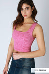 NS8396 - Double Lace Square Crop Top