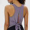 Open Back Knotted Sports Tank Top