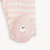 PINK STRIPE ORGANIC COTTON FOOTIE