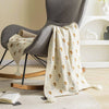 Elegant Floral Print Knit Soft Throw Blanket MK2BLW6H7HBK31
