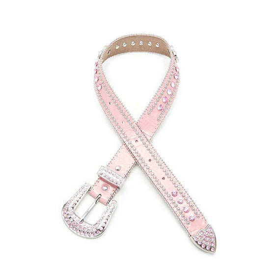 Crystal Heart Studs Kids Belt