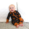 Jack Zip Bamboo Halloween Pumpkins Baby Outfit