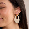 Gold Waterproof Square Huggie Earrings