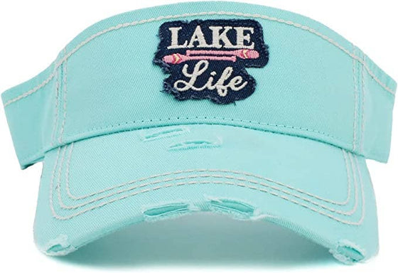 Distressed Patch Visor - Lake Life (Mint)