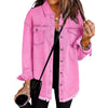 Trendy Washed Long Sleeve Frayed Hem Jacket MK2BLW6W1DJK17