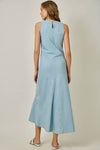 Bias Cut Draping Tencel Midi Dress