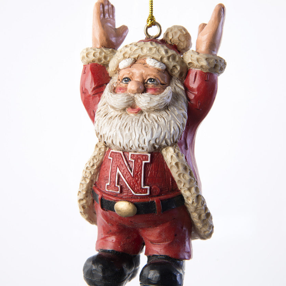 NE 15 Nebraska Touchdown Santa Ornament