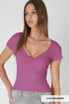 NS8386 - Double Twist Short Sleeve Top