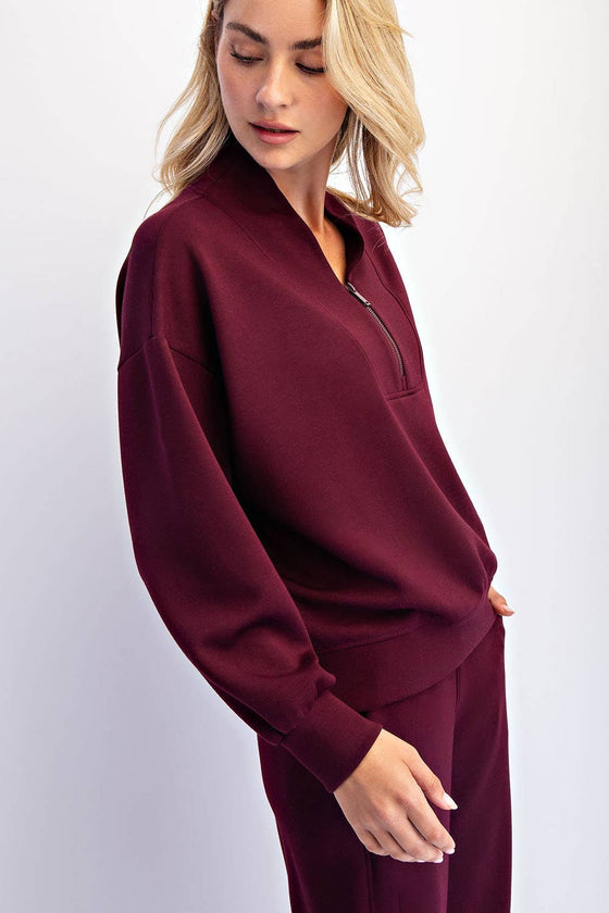 MODAL POLY SPAN SCUBA LUXE HALF ZIP JACKET