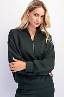  MODAL POLY SPAN SCUBA LUXE HALF ZIP JACKET