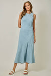Bias Cut Draping Tencel Midi Dress