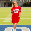 Game Day Sequin T Shirt Dress with Pockets