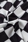 Checkered Drawstring Elastic Waist Shorts