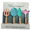 Kids Garden Tool Set – 4-Piece Colorful Wooden Hand Tools