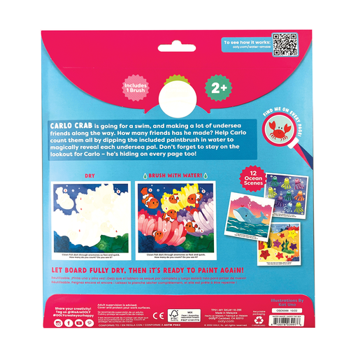 Ooley Water Amaze Water Reveal Boards - Under The Sea (13 PC Set)