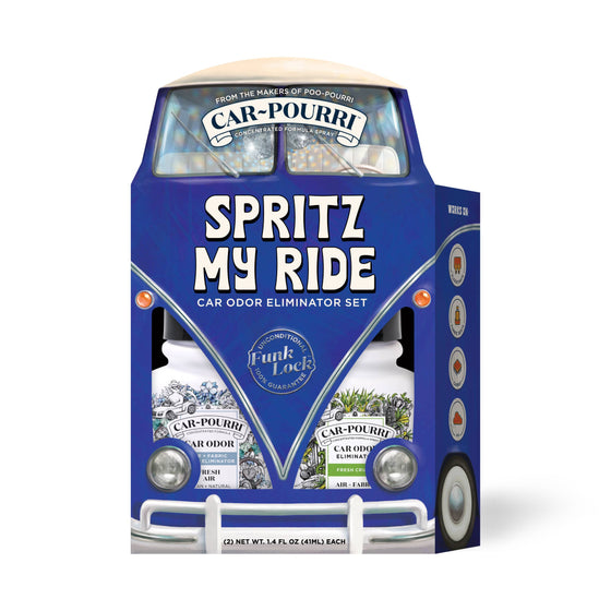 Car~Pourri Air + Fabric Spritz My Ride 1.4oz 2 pack Gift set
