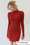 Mock Neck Long Sleeve Dress