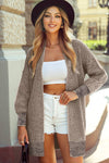 Plaid Knitted Long Open Front Cardigan - 8 Colors