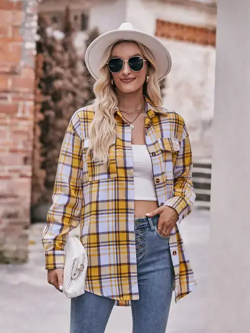 Casual Fashion Oversized Loose Plaid Shir