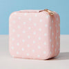 Polka Dot Pattern Print Portable Square Jewelry Box