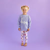 Boo Purple SWEATER Solid Knit Halloween Toddler Kids Top