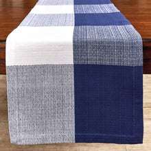  BLOCK CHECK WOVEN TABLE RUNNER 15X72