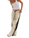 Side-Stripe Relaxed-Fit Casual Sweatpants